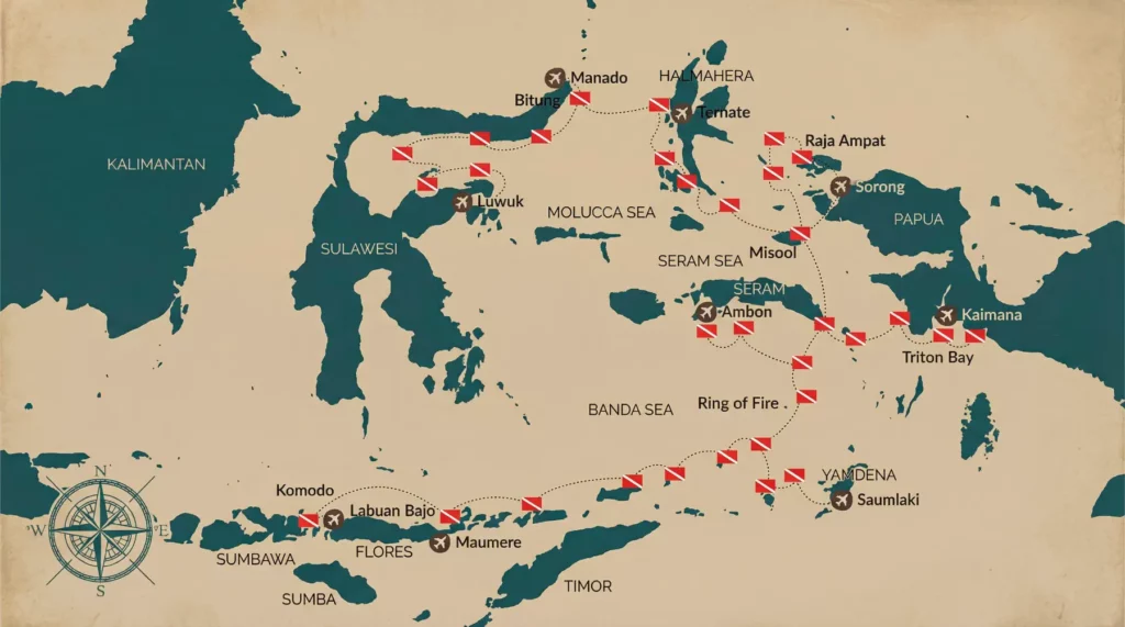 Itinerary map