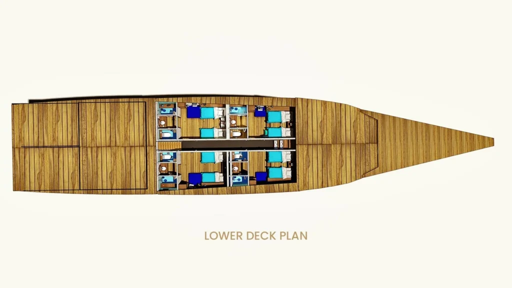 Blue Dream Phinisi lower deck plan