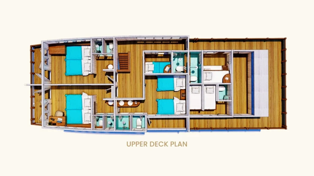 Blue Dream Phinisi upper deck plan