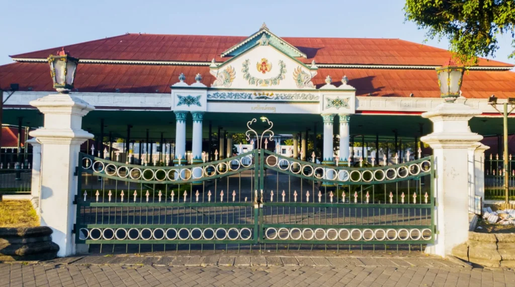 Entrance gate of the Keraton, the Sultan's palace in Yogyakarta