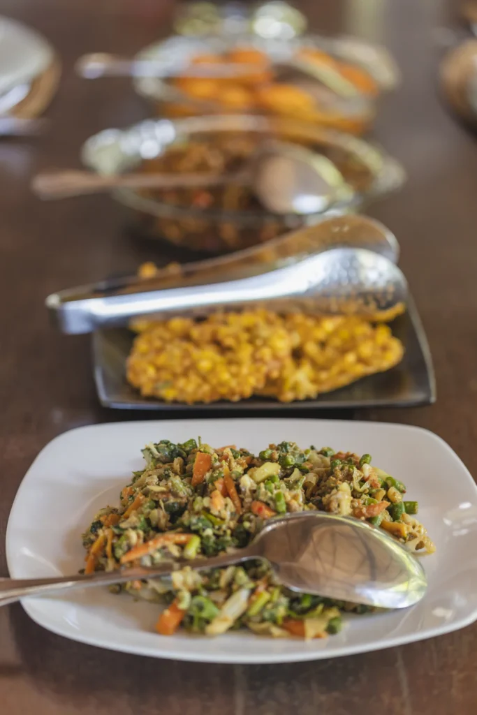 Indonesian dishes served at the resort restaurant