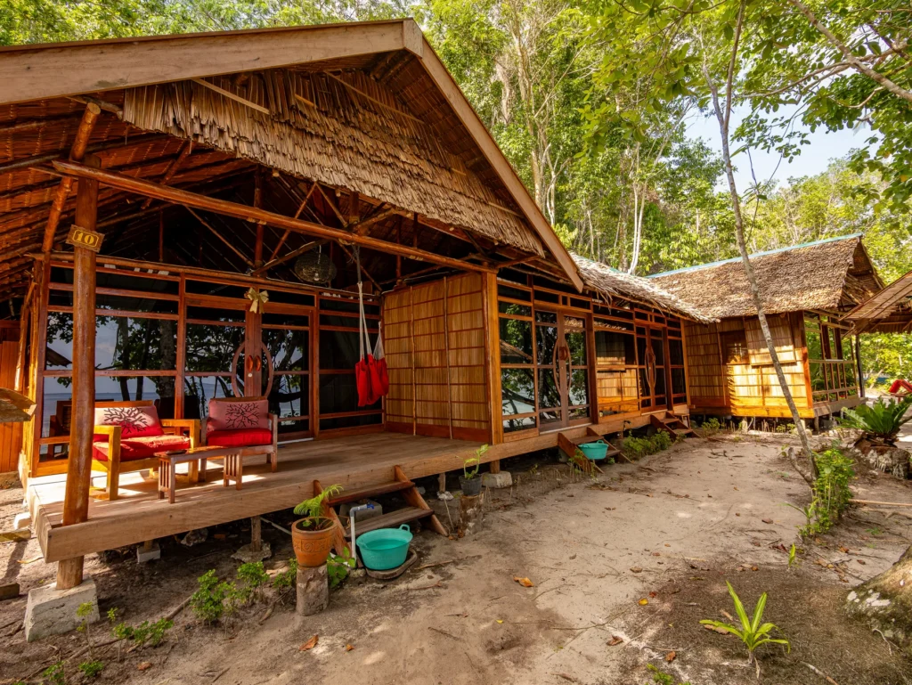 Deluxe Cottage Suites among the trees, with terraces and hammocks